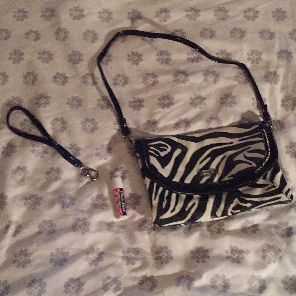 Zebra print Grace Adele clutch